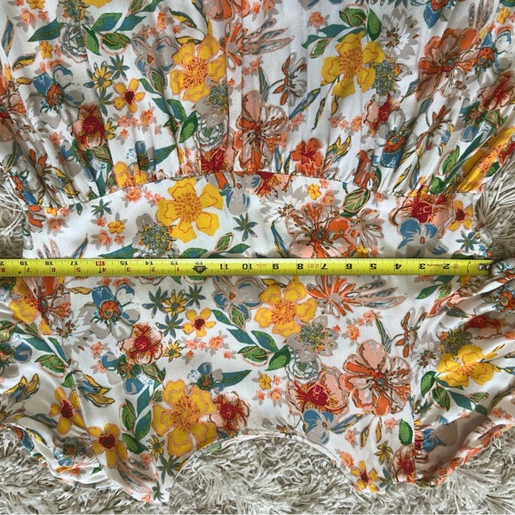 puff-sleeve tiered babydoll prairie summer dress boutique cottagecore milkmaid - Picture 13 of 15